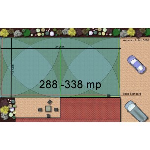 Kit irigare gazon 288-338 m2 Irritrol cu programator interior