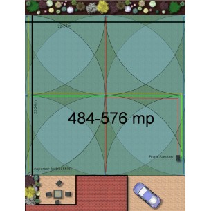 Kit irigare gazon 484-576 m2 Hunter cu programator WiFi