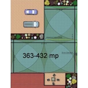 Kit irigare gazon 363-432 m2 Hunter cu programator exterior